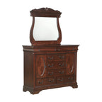 (B4800-11)-Chateau--Seven-Drawer-Dresser-&-Mirror-Set--Vintage-Cherry