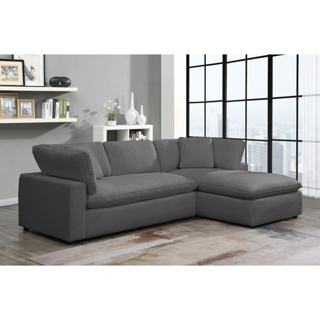 Cloud 9 RHF Chaise in Garrison Charcoal