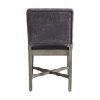Collins-Dining-Side-Chair-W/-Stretcher-W/-Brown-PU-in-Grey-(2-Per-Pack)