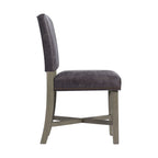 Collins-Dining-Side-Chair-W/-Stretcher-W/-Brown-PU-in-Grey-(2-Per-Pack)