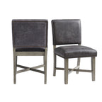 Collins-Dining-Side-Chair-W/-Stretcher-W/-Brown-PU-in-Grey-(2-Per-Pack)