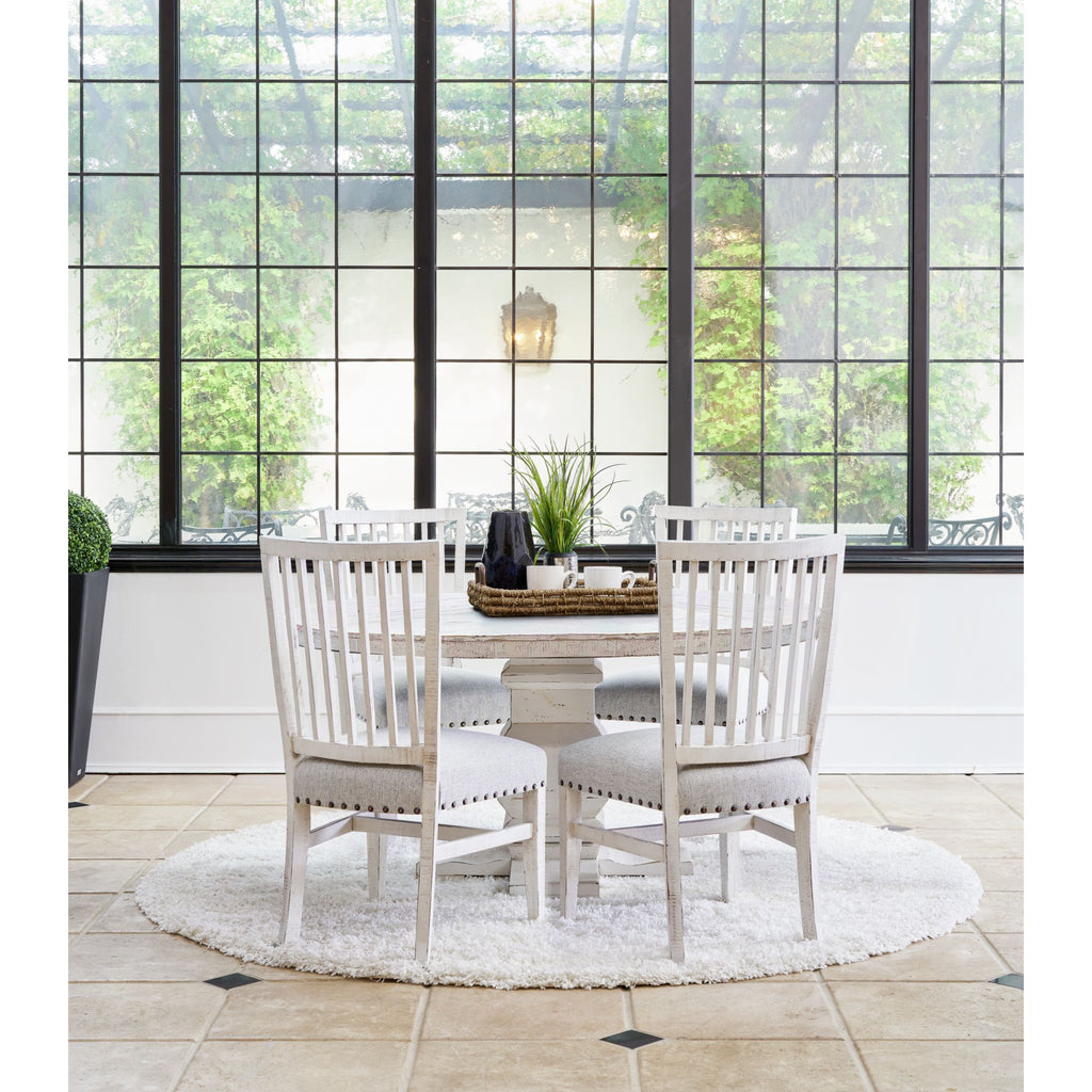 Condesa-5PC-Round-Dining-Set-in-White-Table-&-Four-Wing-Slat-Back-Chairs
