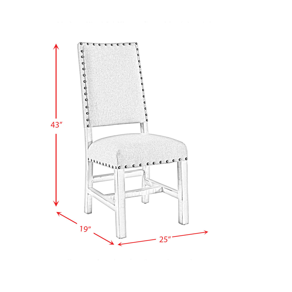 Condesa-5PC-Round-Dining-Set-in-White-Table-&-Four-Fabric-Back-Chairs
