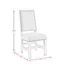 Condesa-5PC-Round-Dining-Set-in-White-Table-&-Four-Fabric-Back-Chairs