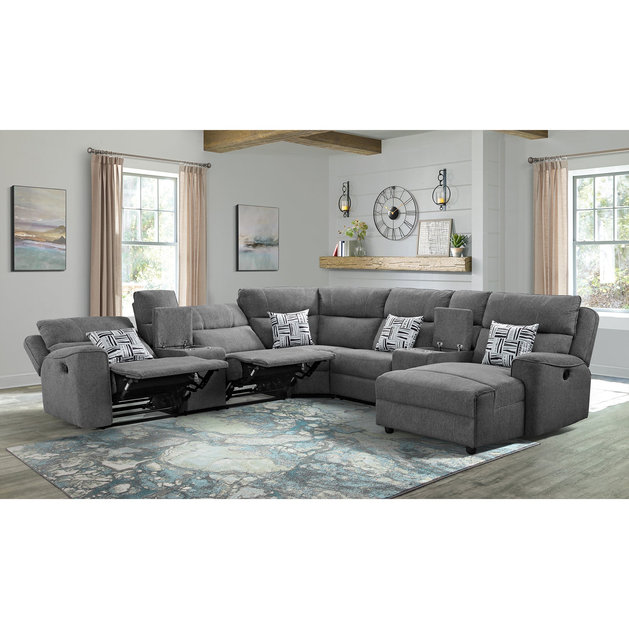 Connery-Sectional-Wedge-with-1-pillow-in-Pewter