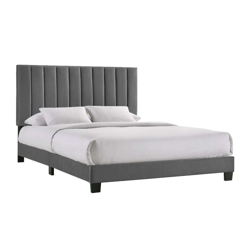 Coyote-King-Bed-W/Carroll-Grey-w/Two-End-Table-(3A-Packing)
