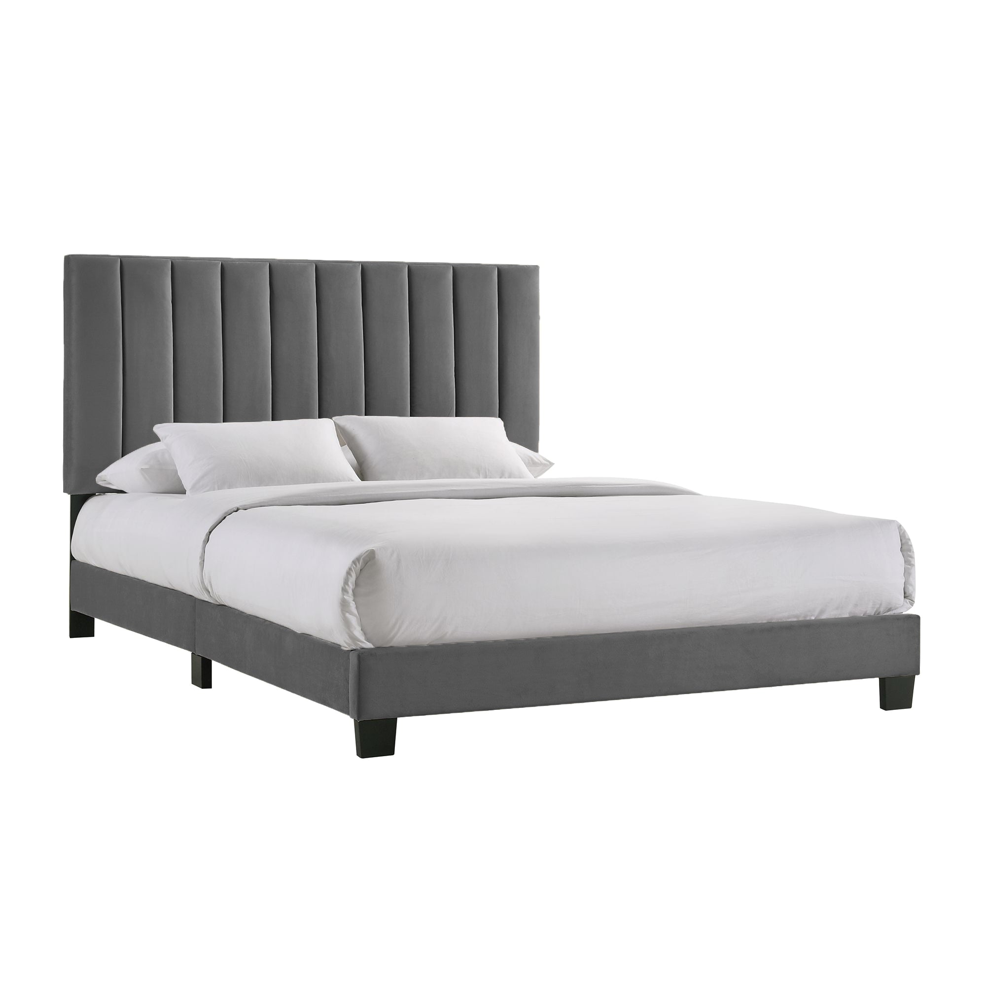 Coyote-King-Bed-W/Carroll-Grey-w/Two-End-Table-(3A-Packing)