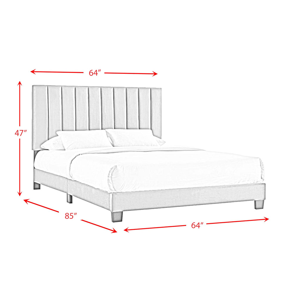 Coyote-Queen-Bed-W/Carroll-Navy-w/Two-End-Table-(ISTA-3)