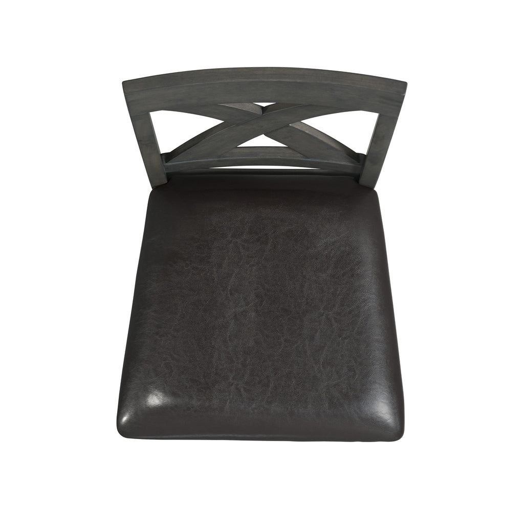 Alex-Counter-Side-Chair-W/Black-PU-Grey-(2-Per-Pack)
