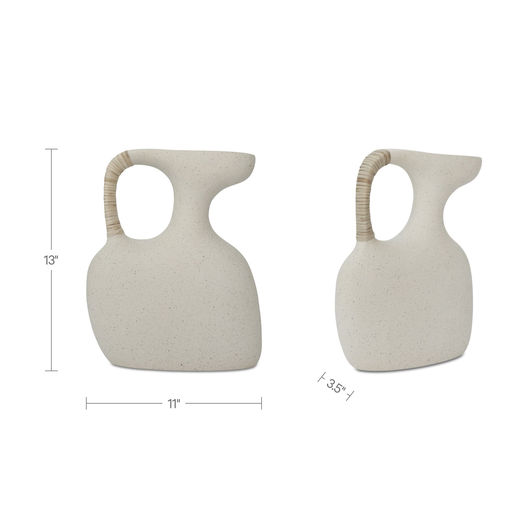 Vila 13In Sculptural Vessel Cream White