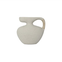 Vila 9.5In Sculptural Vessel Cream White