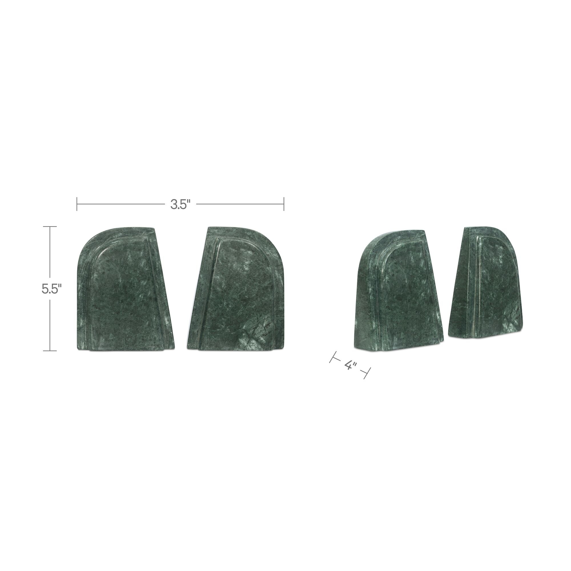Zane Marble Bookends-Set Of 2