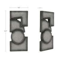 Teo Wall Sculpture Charcoal