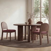 Lia Round Dining Table Dark Brown