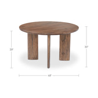 Lia Round Dining Table Dark Brown