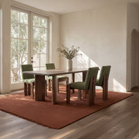Lia Rectangular Dining Table Dark Brown