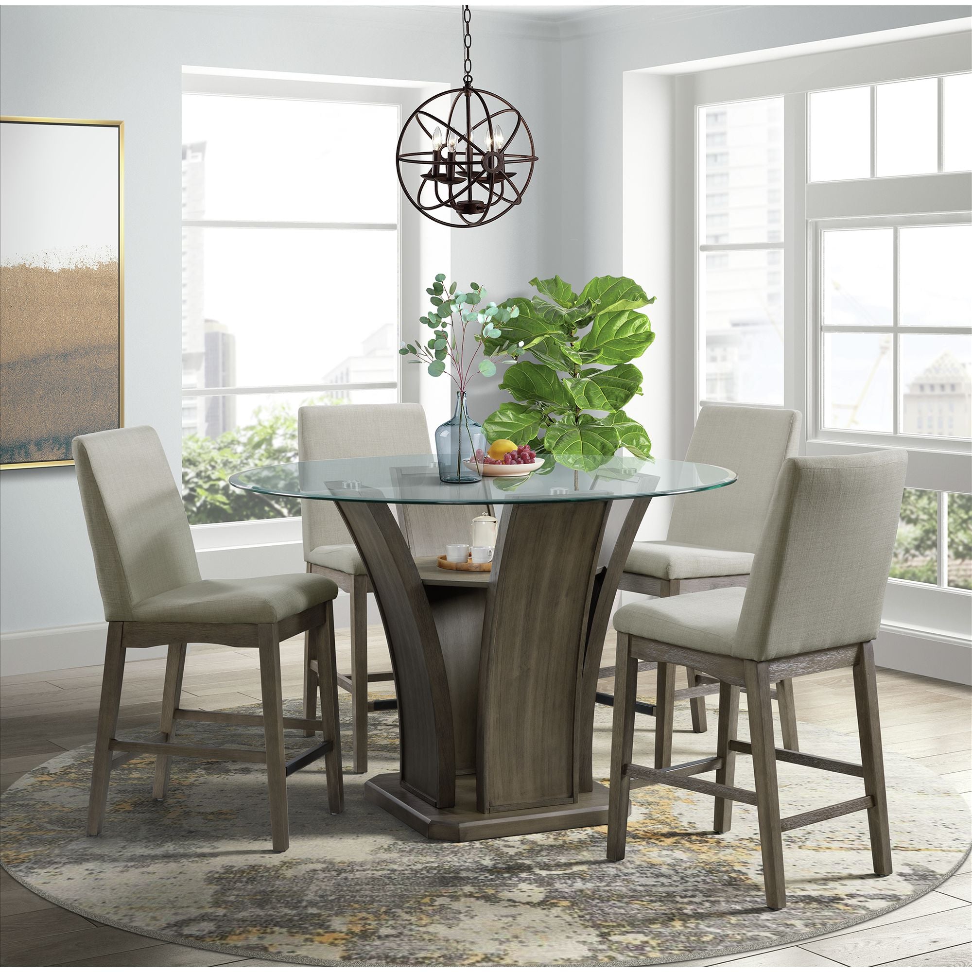 Dapper-Counter-Side-Chair-(Grey-Finish)-(Two-Per-Carton)