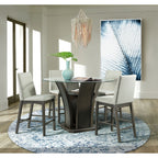 Dapper-5PC-Round-Counter-Height-Dining-Set-Table-&-Four-Chairs