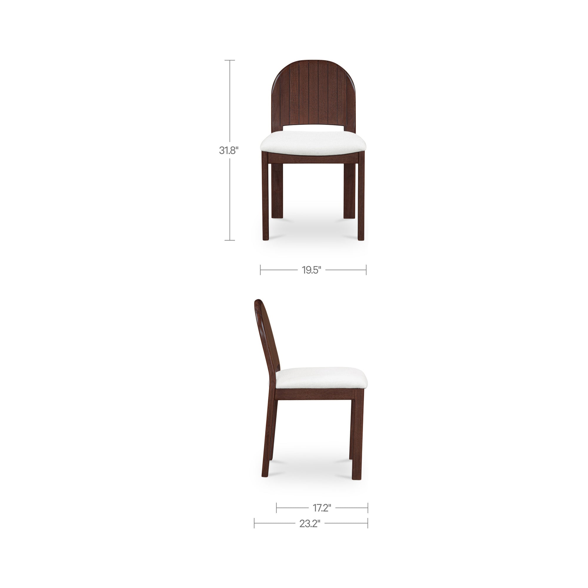 Emil Dining Chair Cream-Set of Two