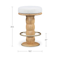Nio Swivel Counter Stool White Mist