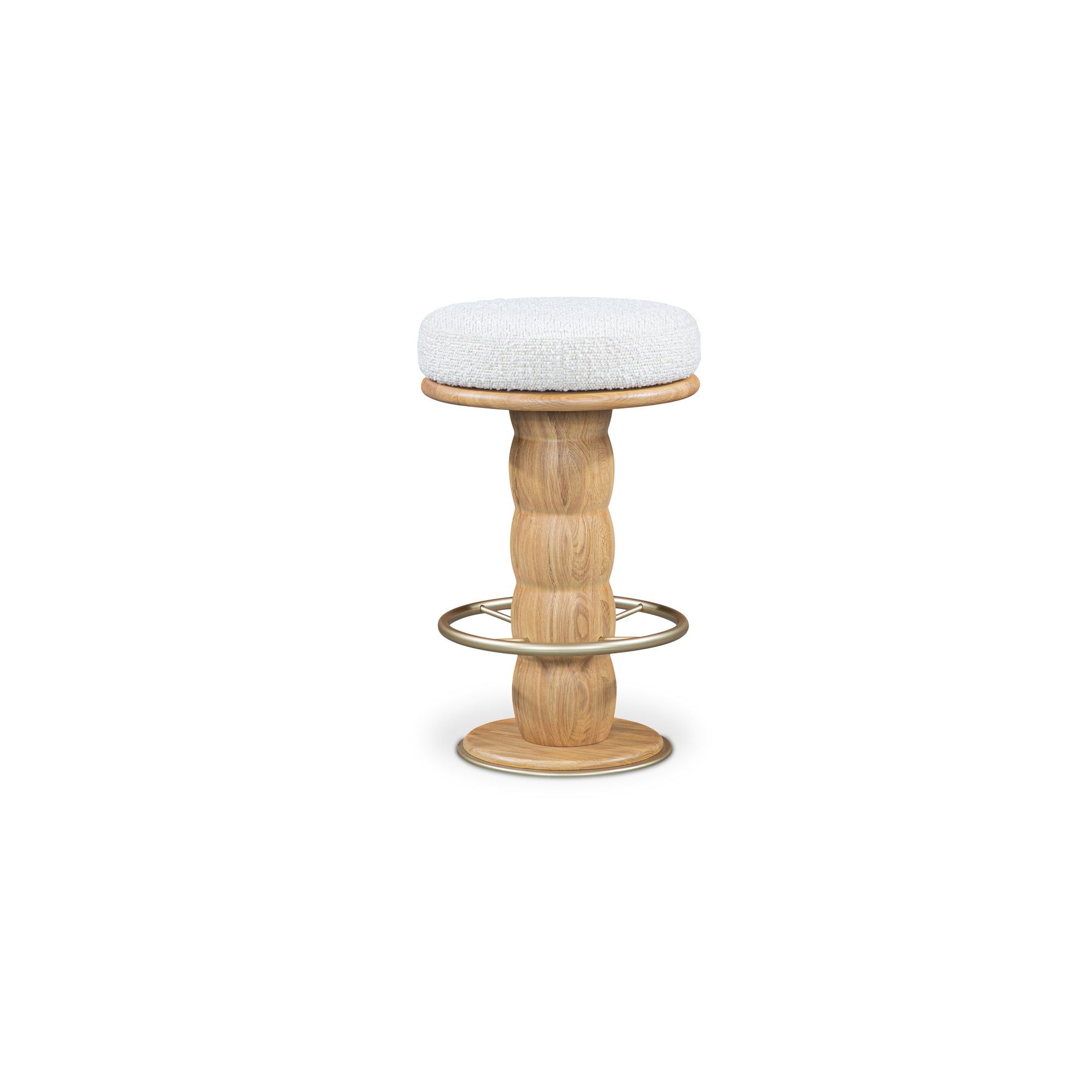 Nio Swivel Counter Stool White Mist