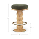 Nio Swivel Counter Stool  Dark Green