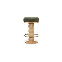 Nio Swivel Counter Stool  Dark Green