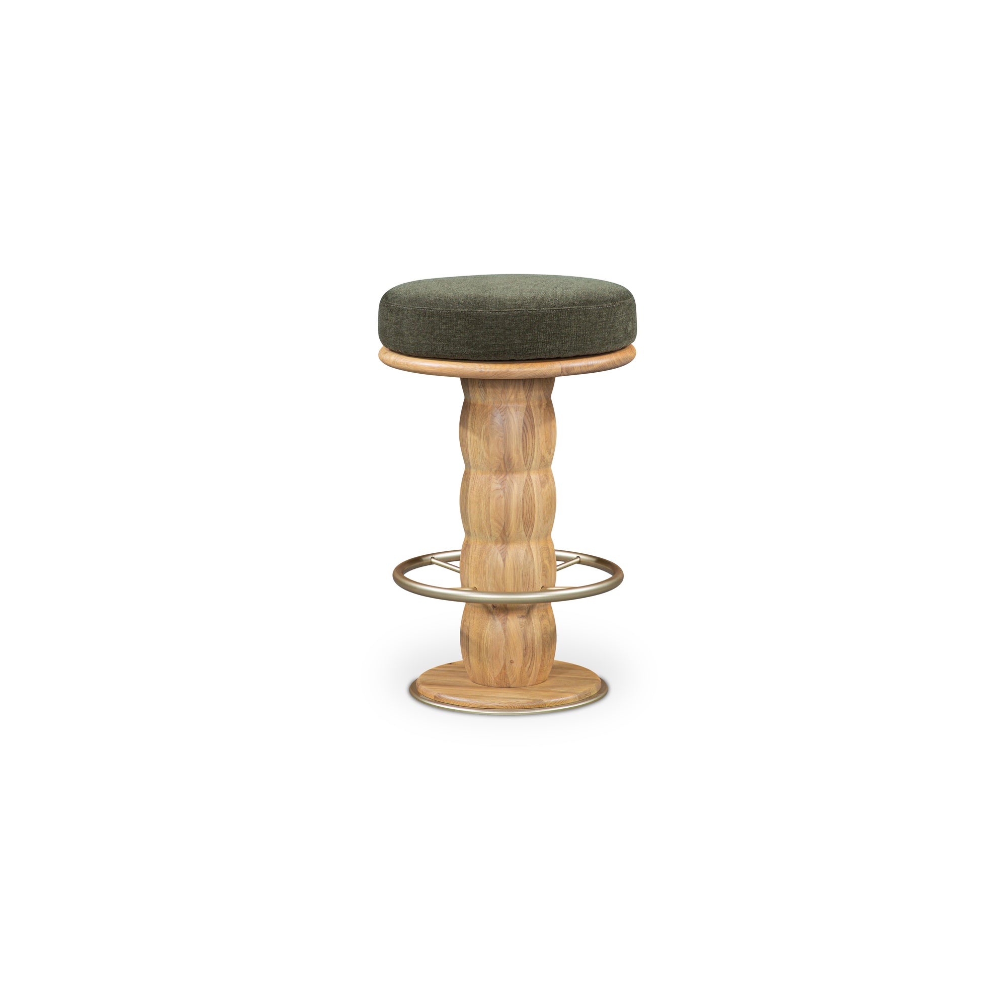 Nio Swivel Counter Stool  Dark Green