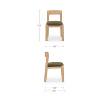Oli Dining Chair Dark Green-Set of Two