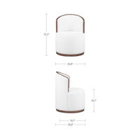 Rossi Swivel Dining Chair Cream