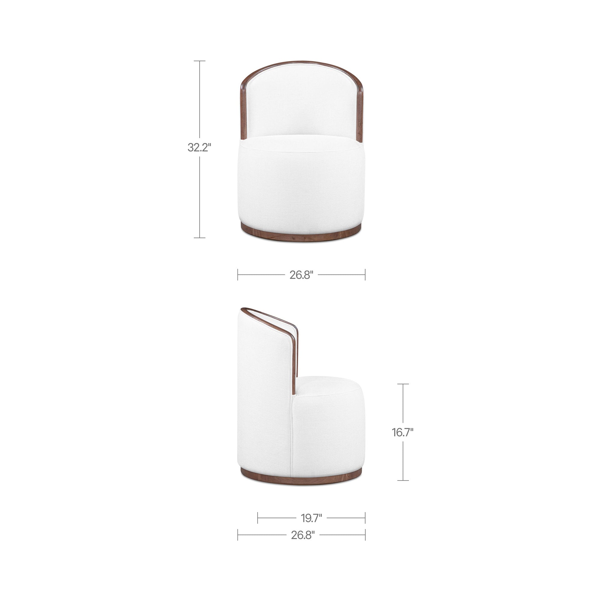 Rossi Swivel Dining Chair Cream