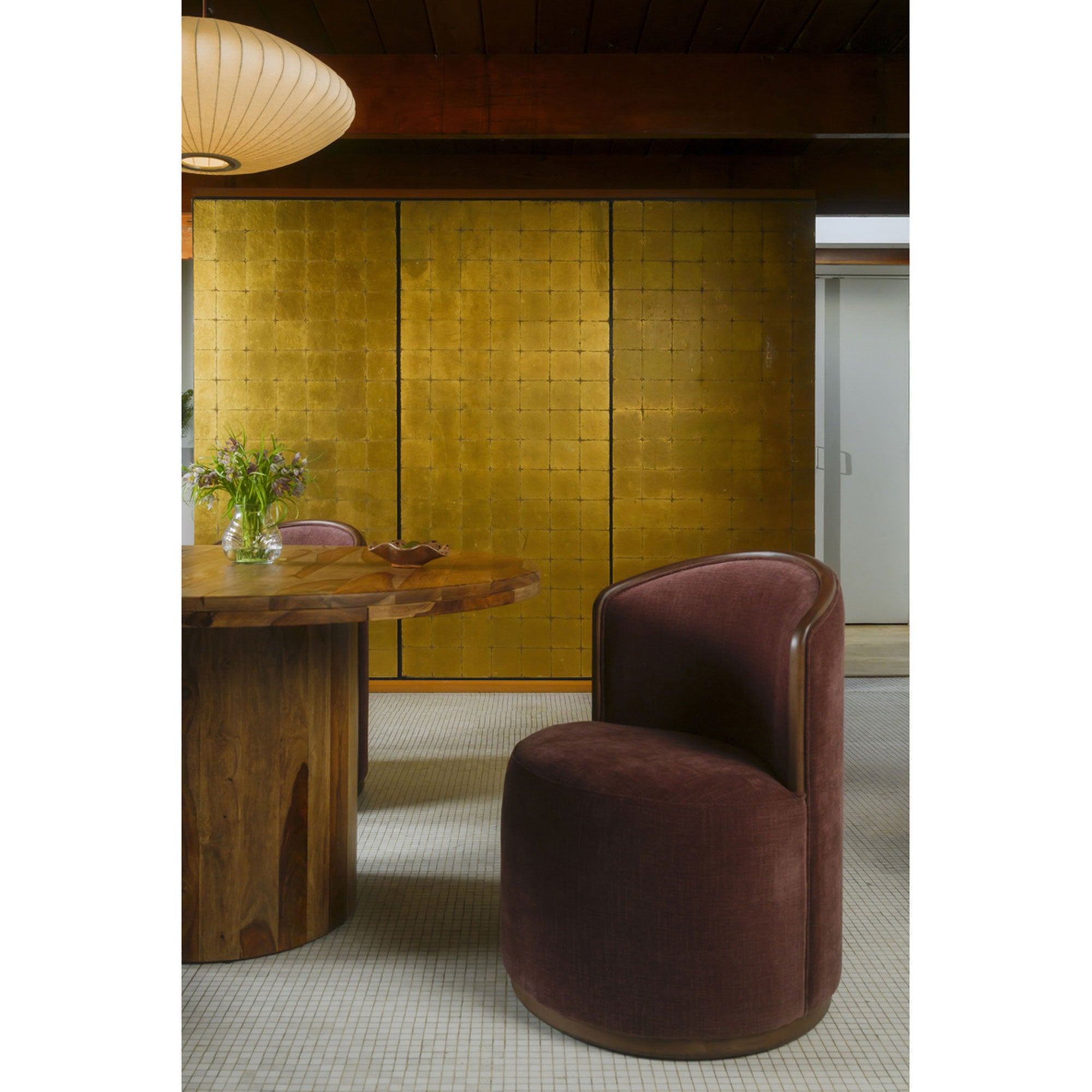 Rossi Swivel Dining Chair Berry
