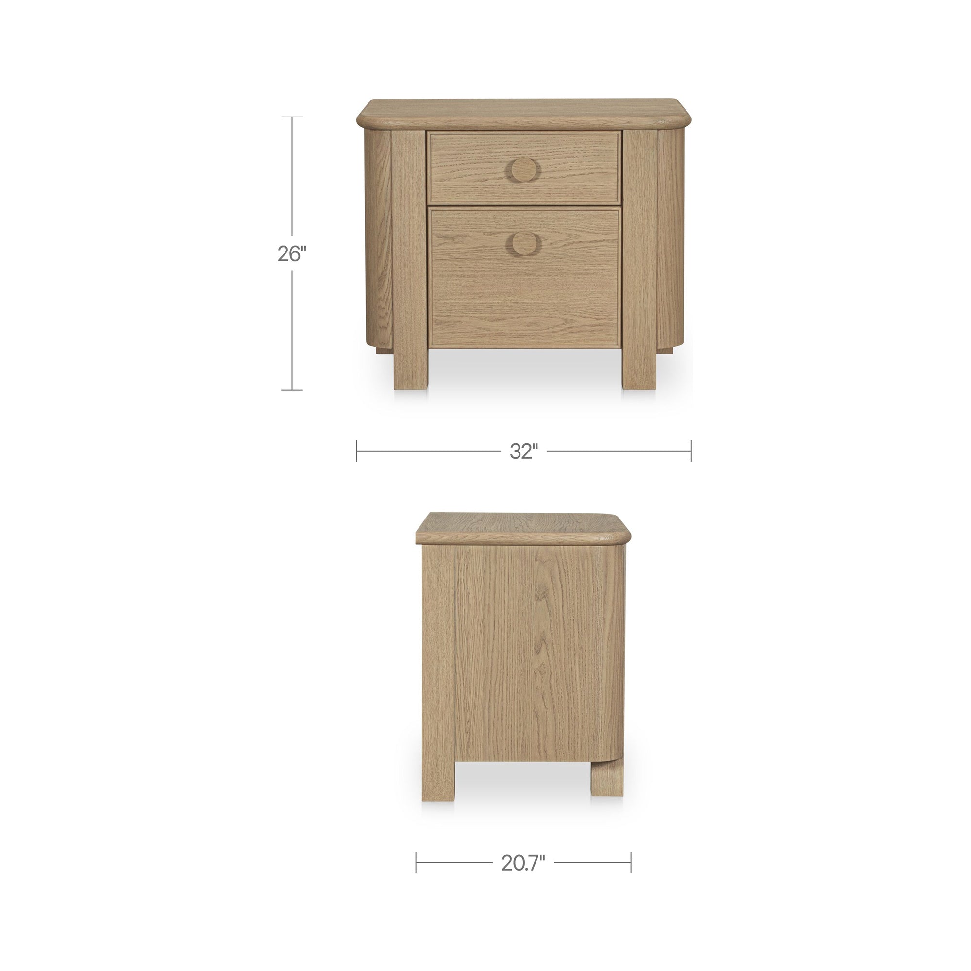 Loren Large Nightstand Natural