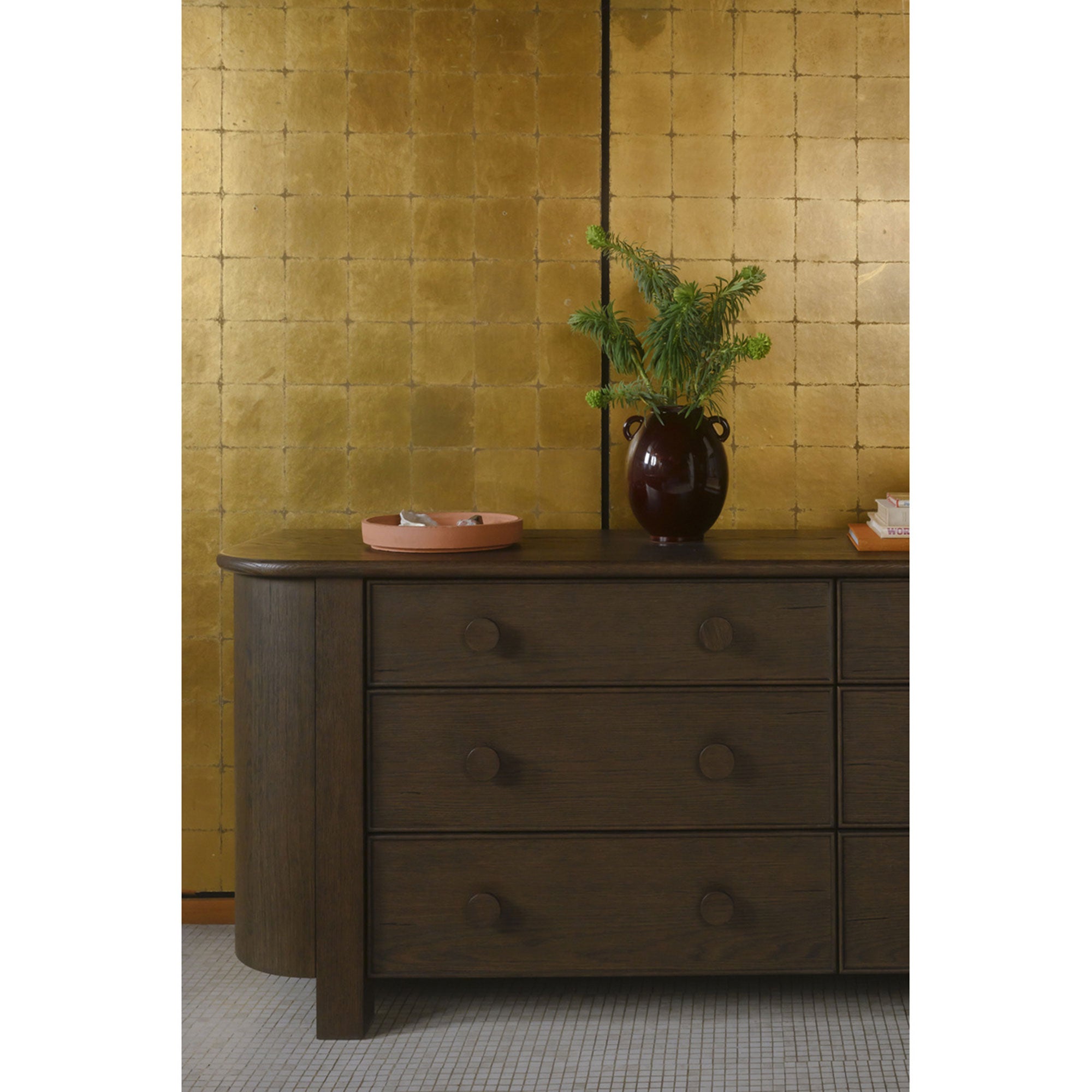 Loren 6 Drawer Dresser Dark Brown