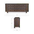 Loren 6 Drawer Dresser Dark Brown