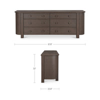 Loren 6 Drawer Dresser Dark Brown