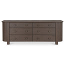Loren 6 Drawer Dresser Dark Brown