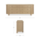 Loren 6 Drawer Dresser Natural