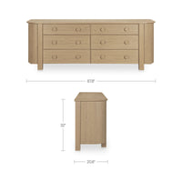 Loren 6 Drawer Dresser Natural