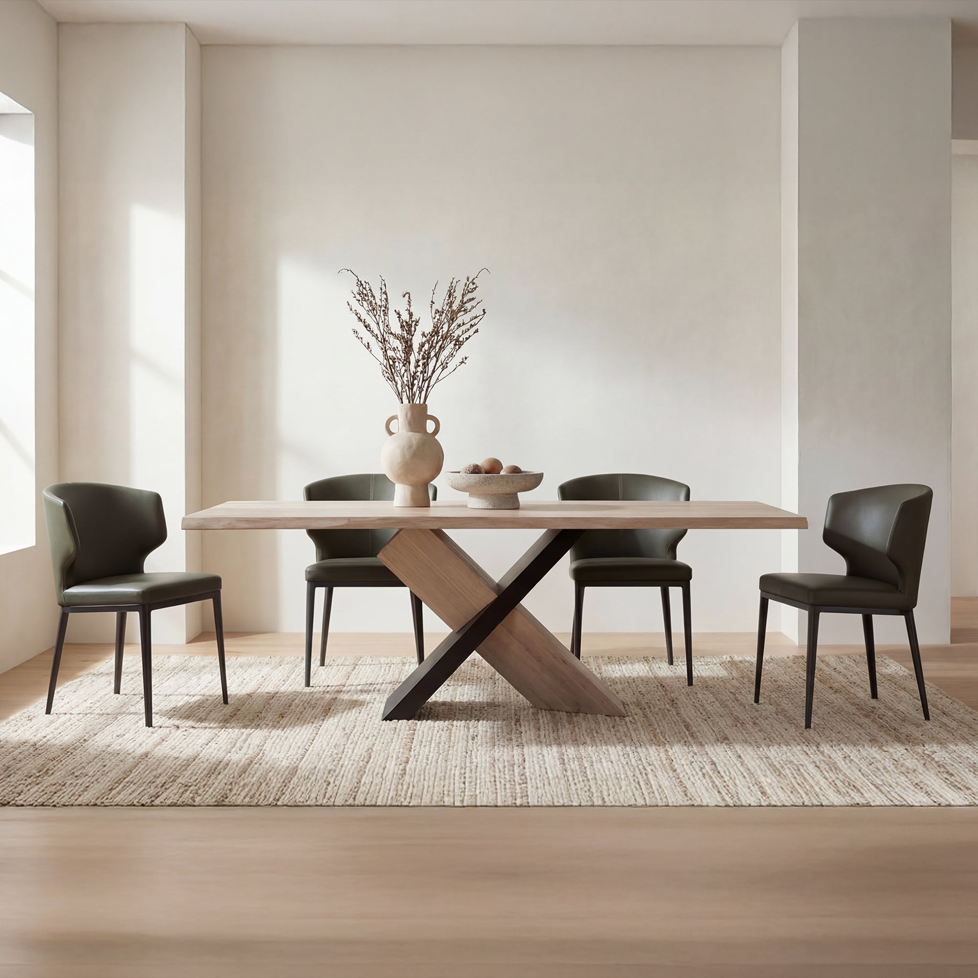 Delaney Dining Chair Dark Green-Set of Two