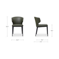Delaney Dining Chair Dark Green-Set of Two