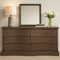Clarence 6 Drawer Dresser Warm Brown