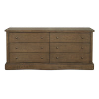 Clarence 6 Drawer Dresser Warm Brown