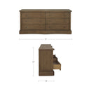 Clarence 6 Drawer Dresser Warm Brown