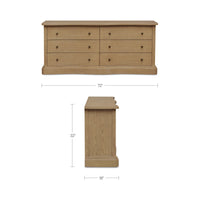 Clarence 6 Drawer Dresser Natural