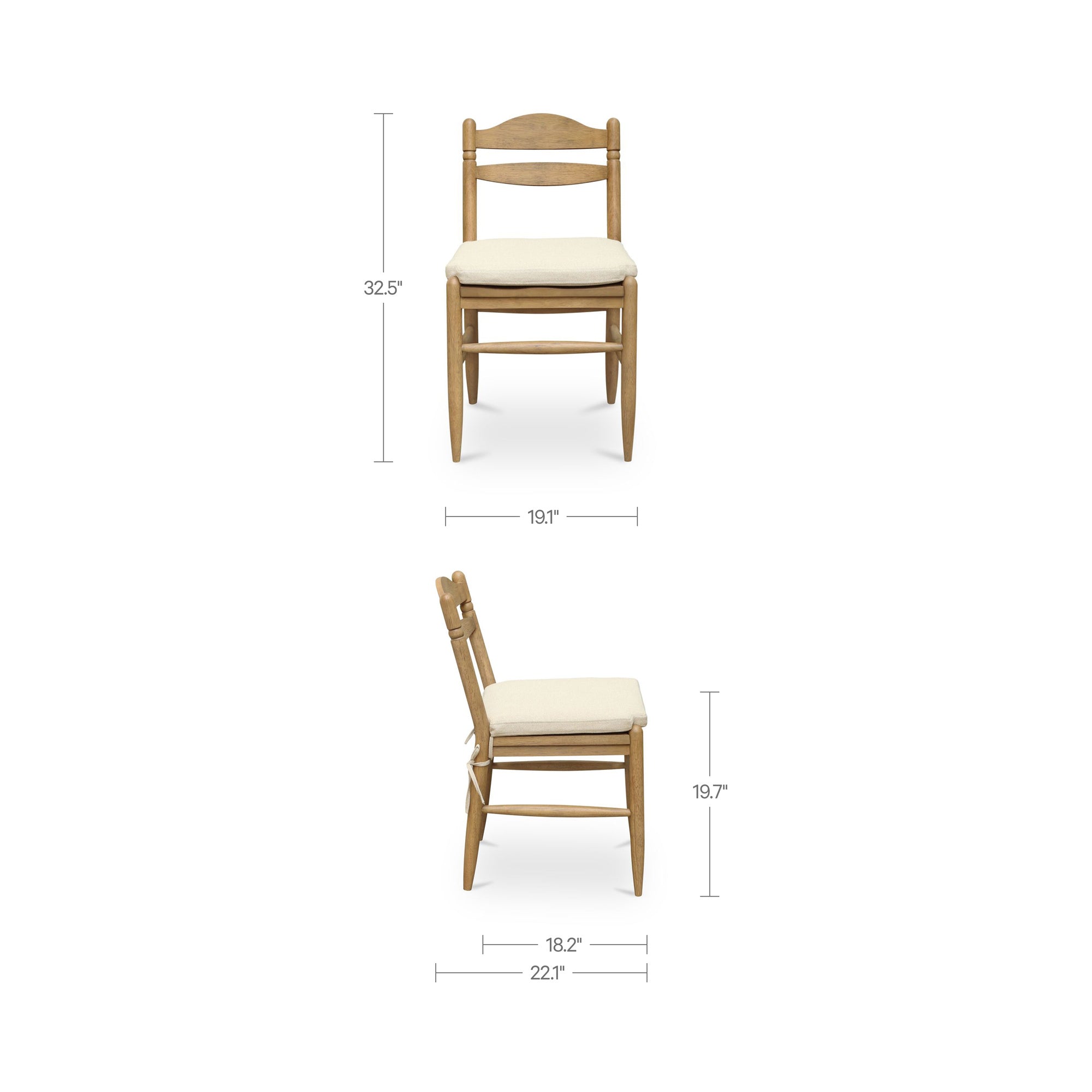 Tate Dining Chair Beige - Set Of Two