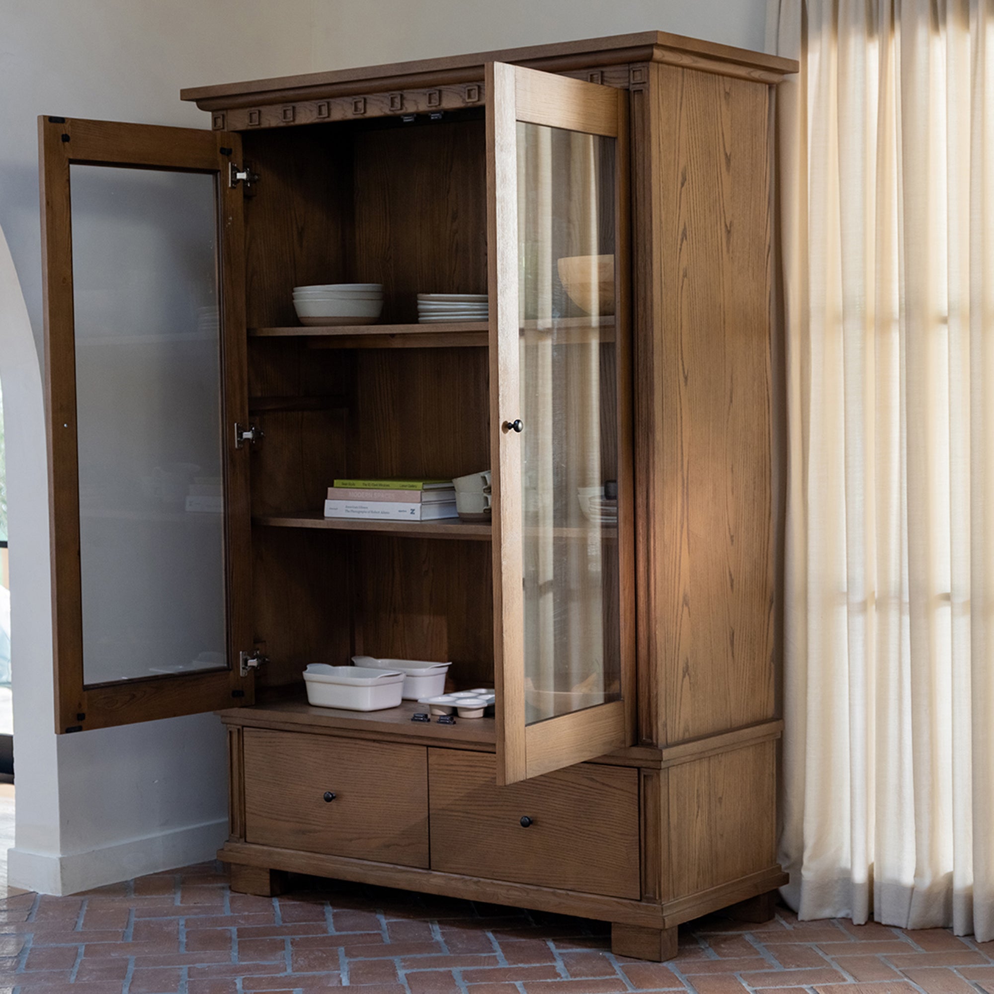 Lillian Tall Cabinet Brown