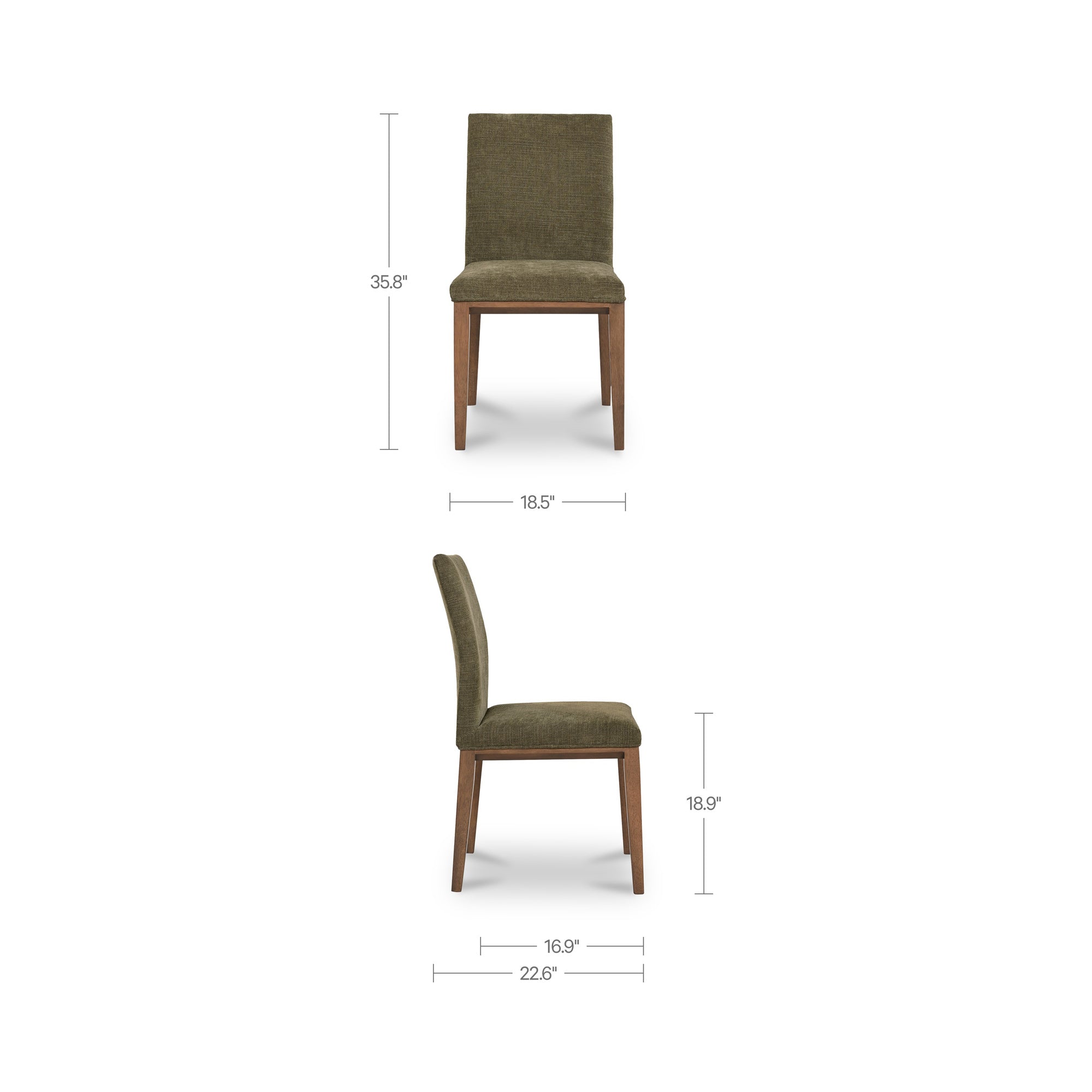 Frankie Dining Chair Olive-Set Of Two