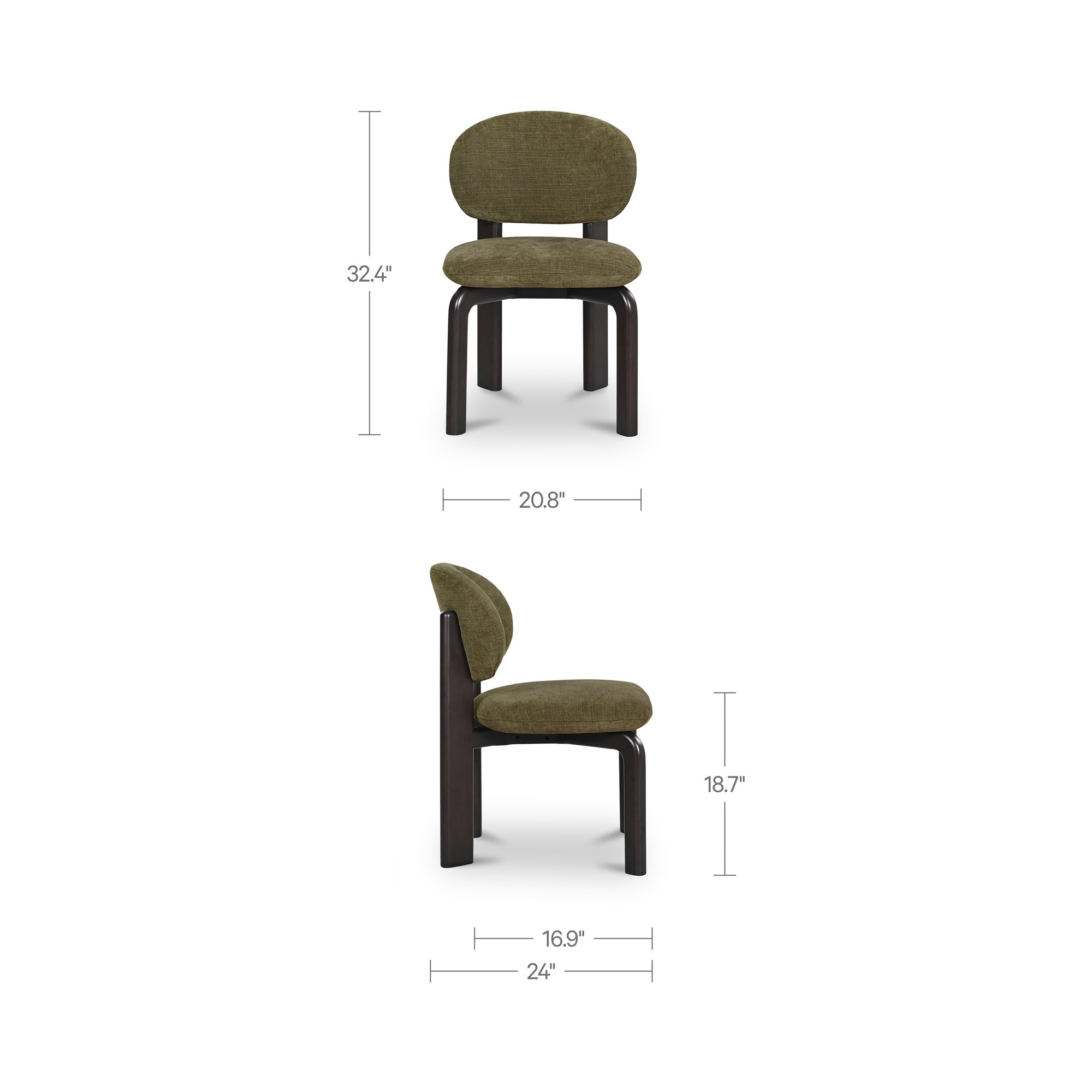 Sami Dining Chair Olive Set of Two