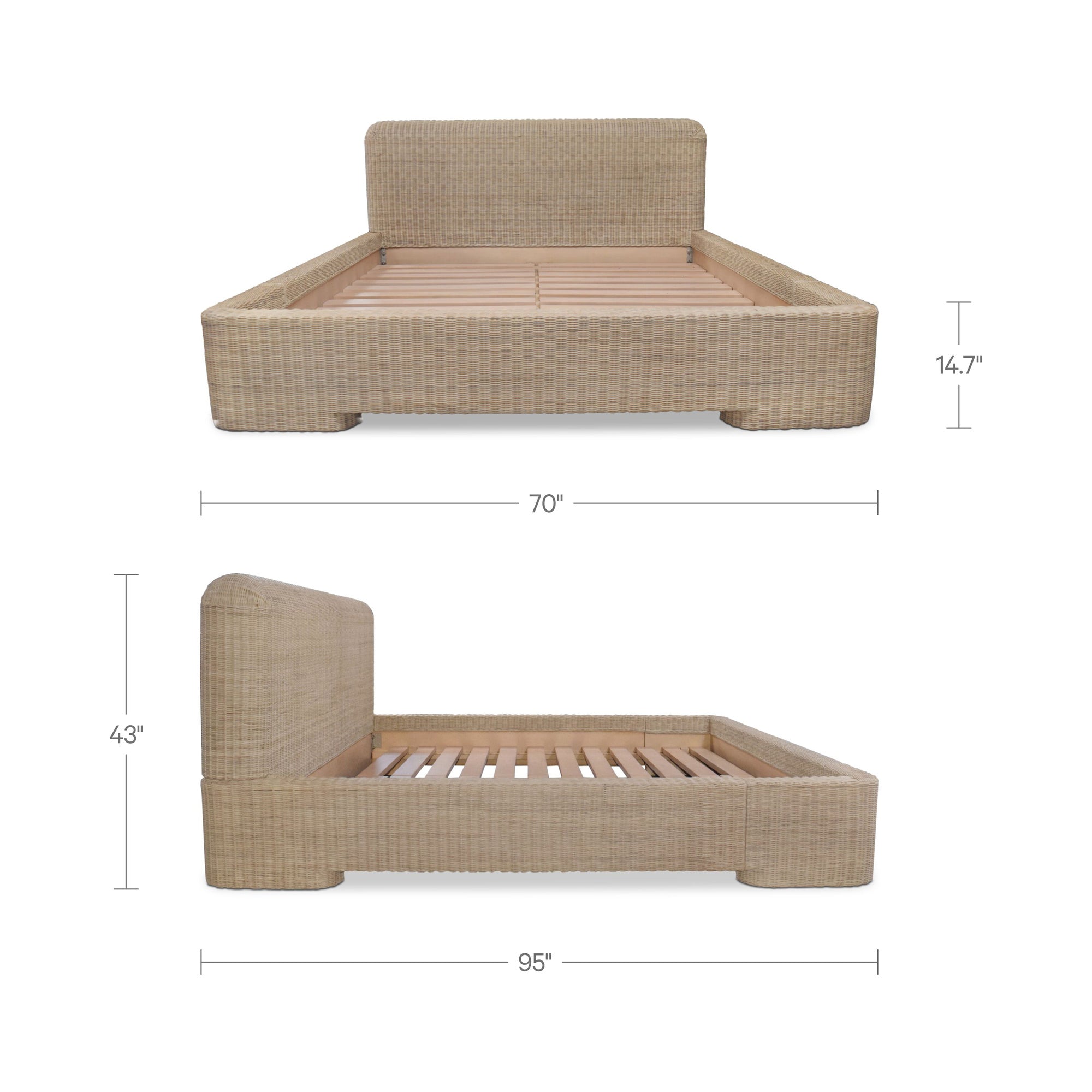 Claudia Bed Queen Natural